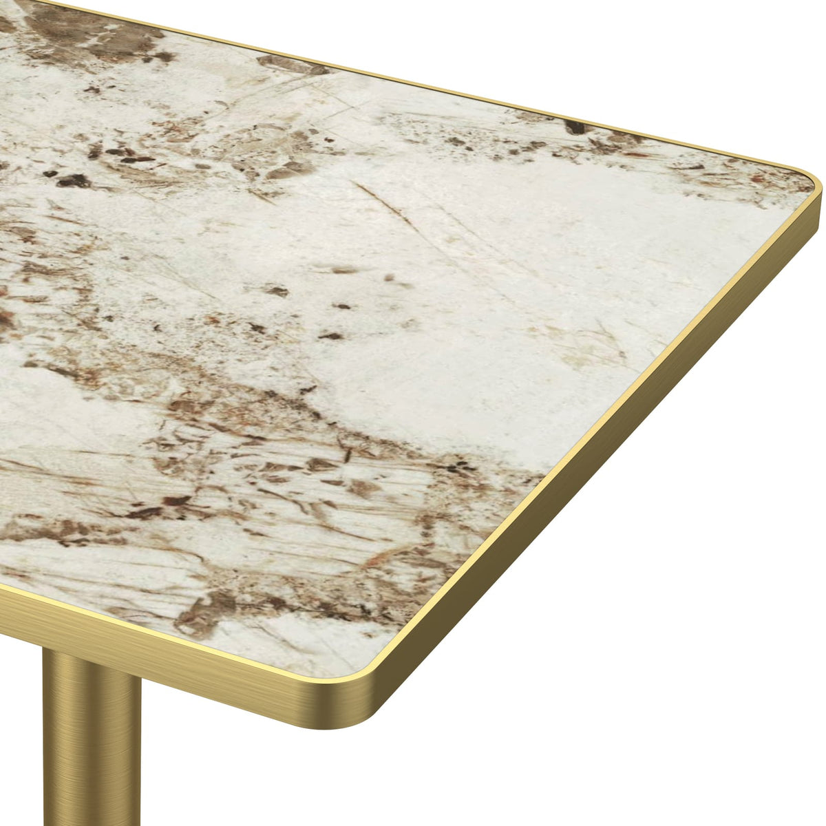 Light Slate Grey Sintered Stone Outdoor Table - 31.5 Inch Modern Dining Table
