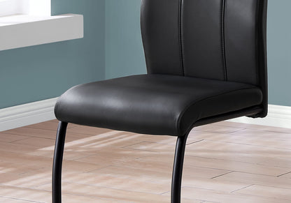 Black Upholstered Dining Chairs Set of 2 - 39" Height