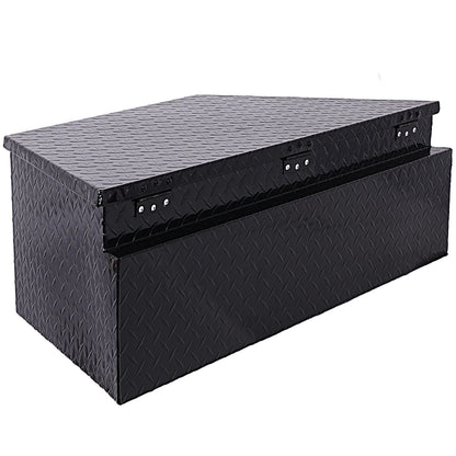 Black Aluminum Tool Box for Secure Garage Storage
