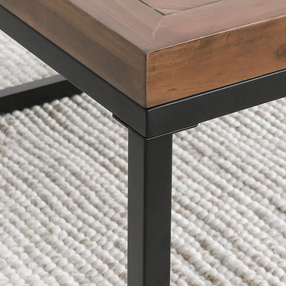 Chantel 30" Square Coffee Table Almond - Modern Farmhouse Style