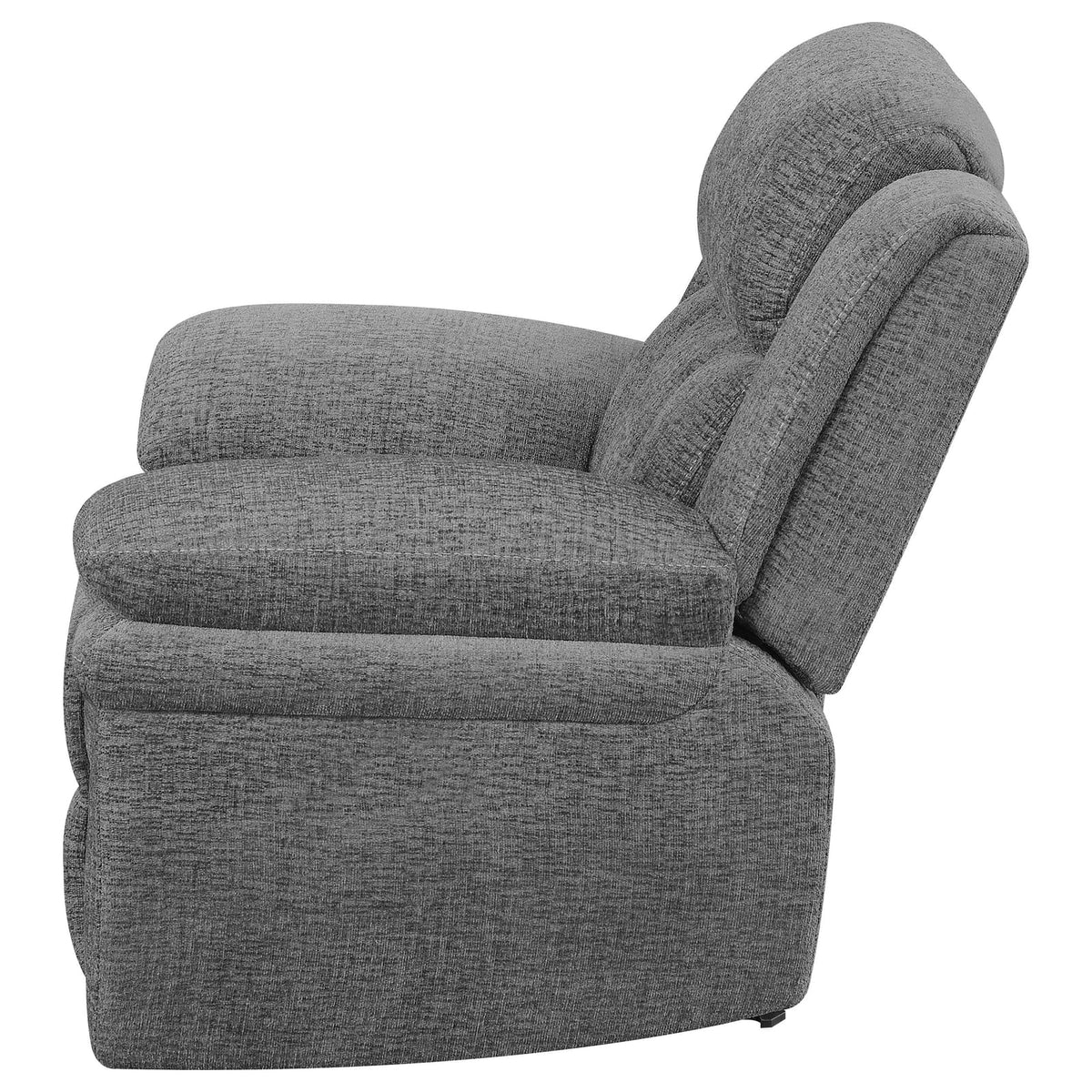 Charcoal Polyester Glider Recliner - 44" Primary Living Space