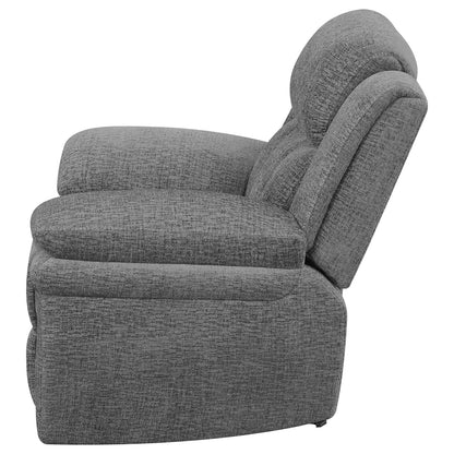 Charcoal Polyester Glider Recliner - 44" Primary Living Space