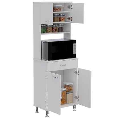 White Pantry Cabinet with Two Doors & Shelves