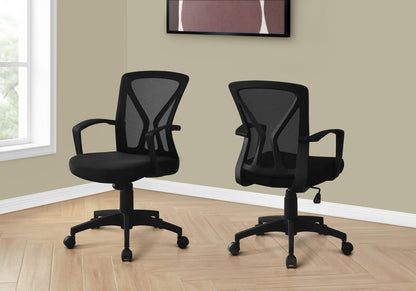 Adjustable Office Chair - Black Mesh, Ergonomic Support