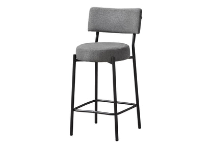 2-Piece Counter Height Barstool Set - Black Metal
