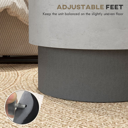 Round Concrete End Table - Grey Dining Accent Table