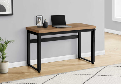 Adjustable Computer Desk - 48" L Brown Laminate Office Table for Home Office