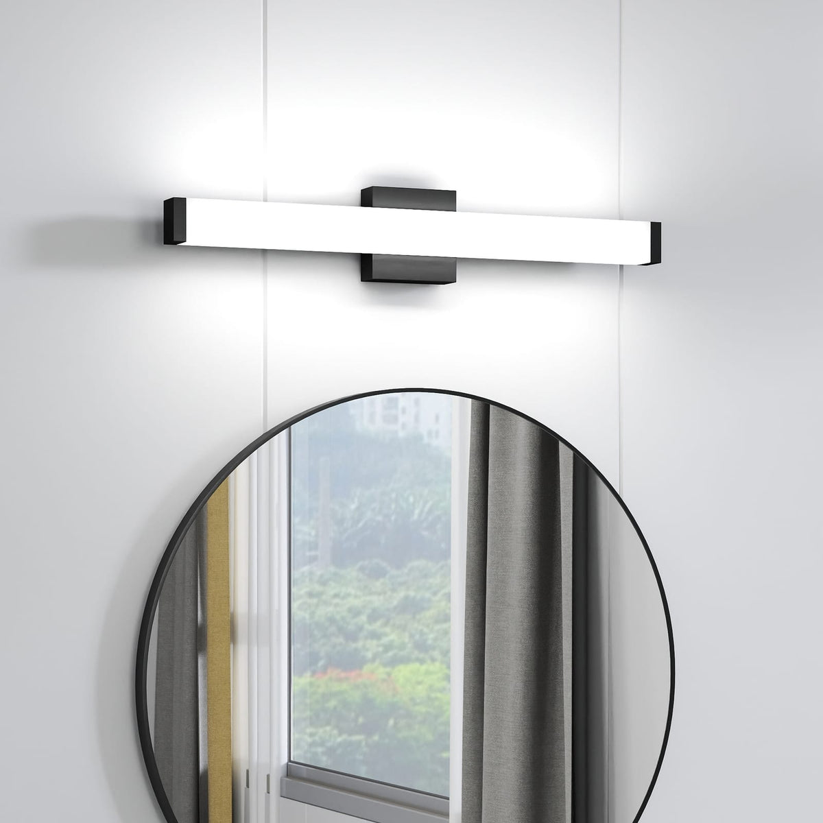 Black Iron Vanity Light - 24.8" Bathroom Light Fixture