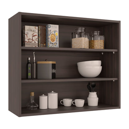 Wall Cabinet Meeker Maribrown - Brown Display Shelf for Living Room