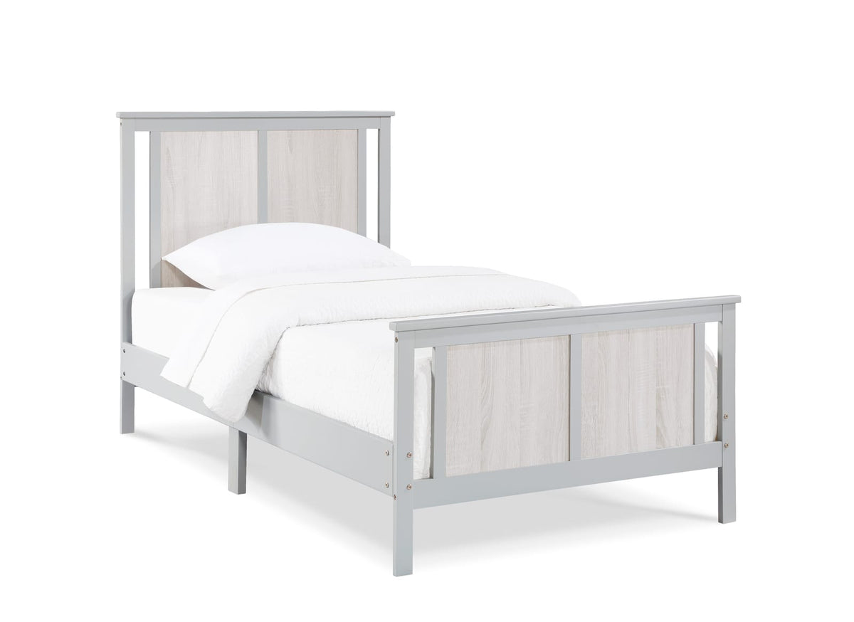 Gray Solid Wood Twin Bed - Connelly Reversible Panel