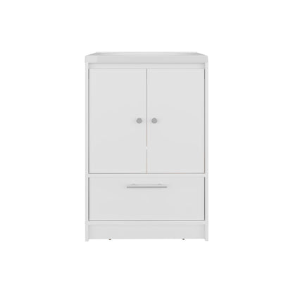 White Bathroom Vanity with Storage - 60" Wide