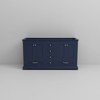 Navy Blue Double Bath Vanity - 60" W x 22" D - Wood & Plywood