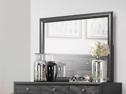 CIVIC GREY MIRROR - Gray Modern Vanity Mirror