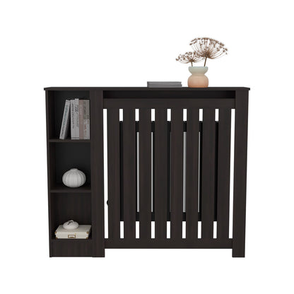 Radiator Cover Cabinet - Dark Walnut with 3 Shelves