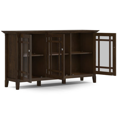 62" Pine Storage Cabinet - Dark Brown Office Cabinet
