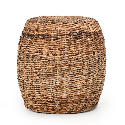 Round Rattan End Table - 19 Inch Diameter for Living Room