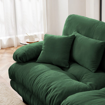 Green Chenille 1 Seat Sofa for Living Room Accent Decor