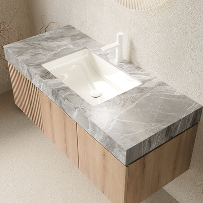 Light Gray Bathroom Vanity with Sink & Storage