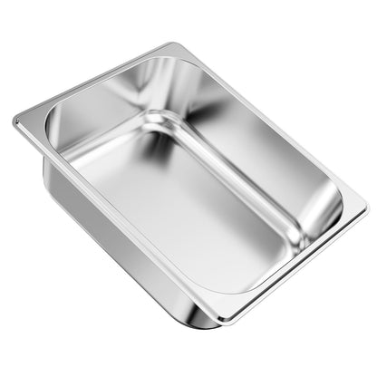 6 Pack Stainless Steel Hotel Pans - 1/2 Size Catering Pans