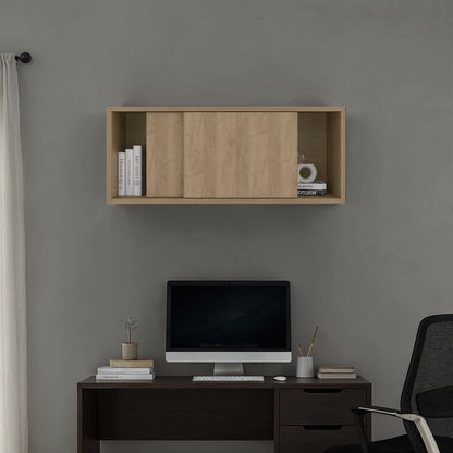 Natural Oak Wall Storage Cabinet - 31" Wide