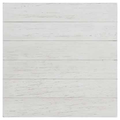 White Farmhouse End Table with Shelves - 20" x 20"