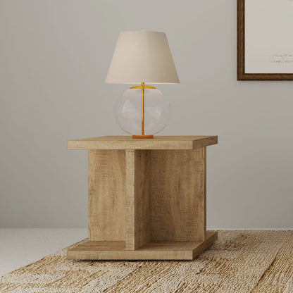 Metron Mango Square End Table - Open Storage Side Table
