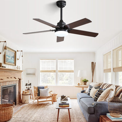 42 Inch Black Ceiling Fan with Remote Control