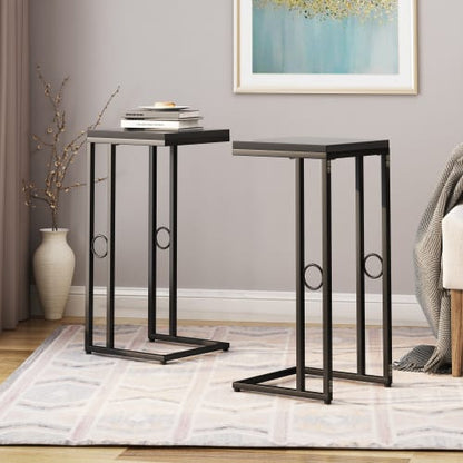 Christopher Knight Home Essex Black End Table - 28.5" H for Living Room