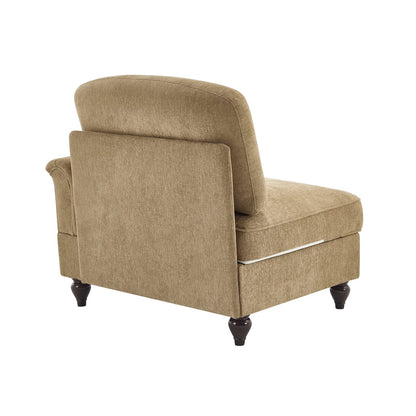 Light Coffee Chenille Sofa - 1 Seat for Living Room