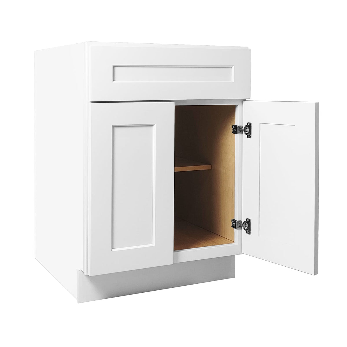 24" Solid Wood White Shaker Base Cabinet - Storage & Kitchen Solutions