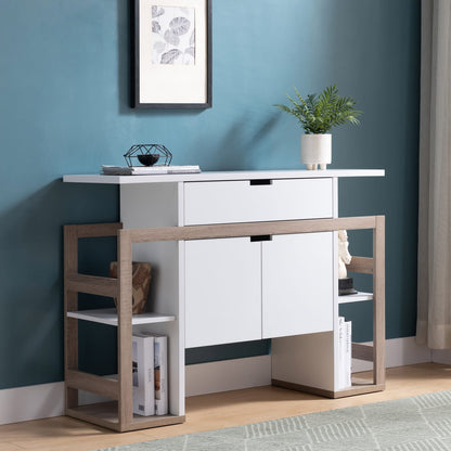 White Particle Board Kitchen Storage Cabinet with Shelves