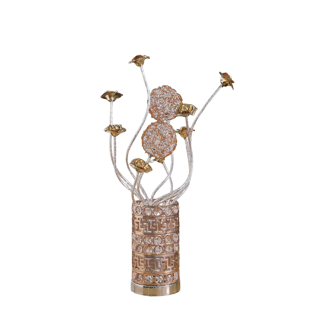Aluminum Rose Table Lamp - Multicolor Copper/Silver Finish