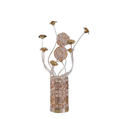 Aluminum Rose Table Lamp - Multicolor Copper/Silver Finish