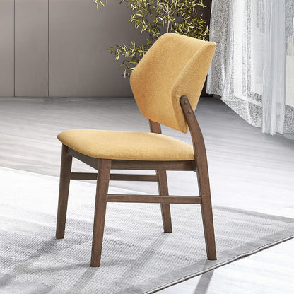 Walnut Farmhouse Dining Side Chairs Set of 2
