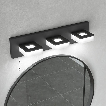 Black Iron Bathroom Vanity Light 3-Light Fixture