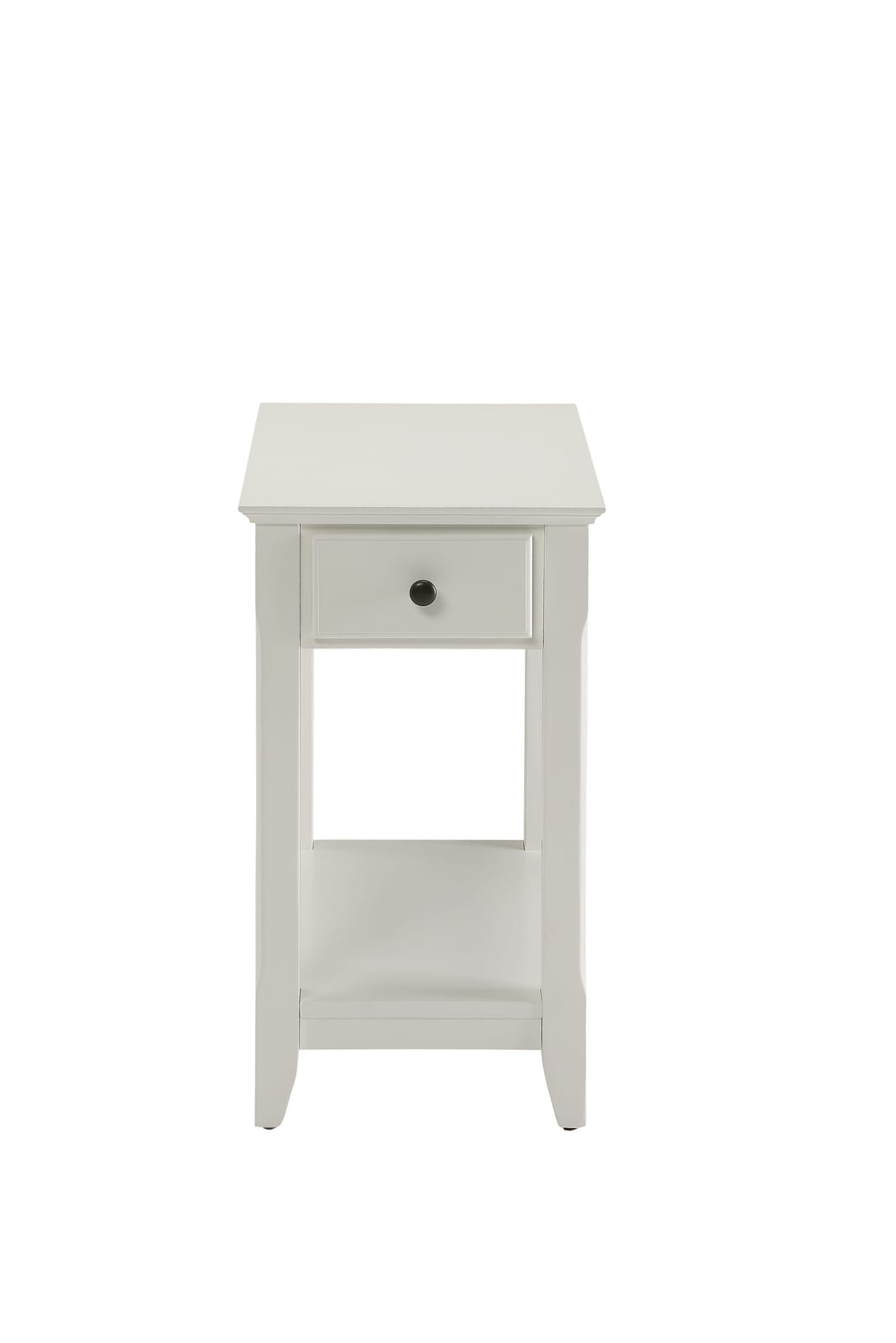 Bertie White Finish Accent Table - Storage & Style
