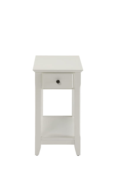 Bertie White Finish Accent Table - Storage & Style