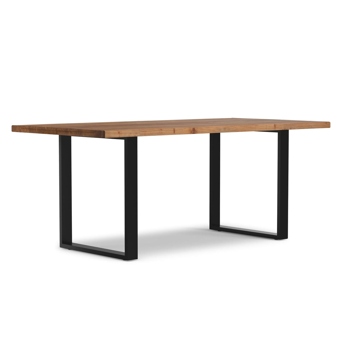 72 Inch Natural Acacia Wood Dining Table - Modern Industrial Style