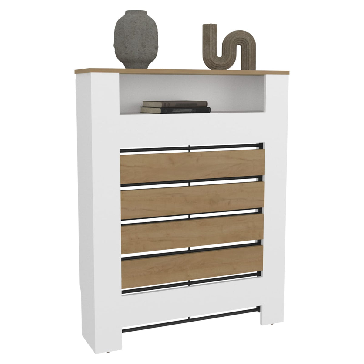 Light Oak Radiator Cover Cabinet - Storage & Style