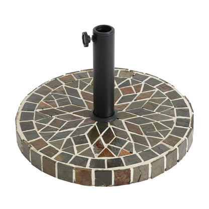 Outdoor Ceramic Tile Umbrella Base - Mixed Color