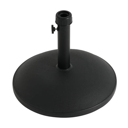 Ander Outdoor 55-Pound Round Black Umbrella Base - Heavy Duty Concrete Resin