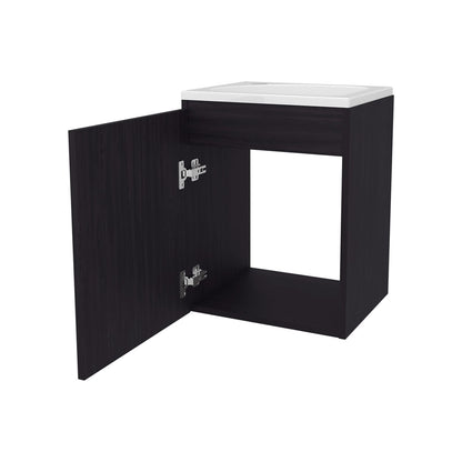 Wengue Bathroom Vanity - Dark Brown Storage Sink