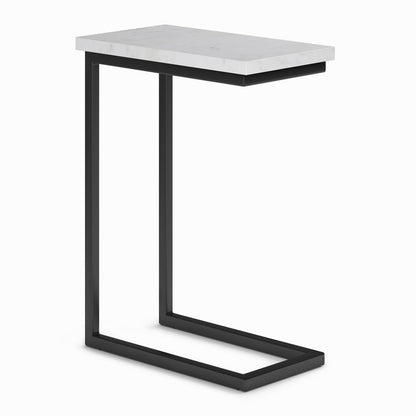 Skyler C Side Table - White Marble Top for Living Room