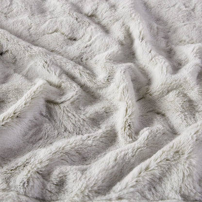 60" x 70" Snow Leopard Faux Fur Throw Blanket