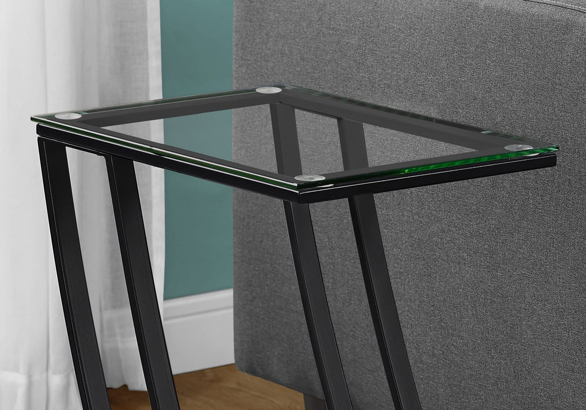 Black Metal Accent Table - 12 x 15.75 x 24 Inches