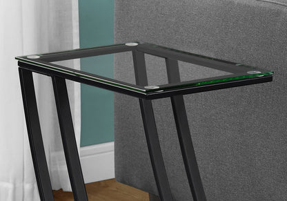 Black Metal Accent Table - 12 x 15.75 x 24 Inches