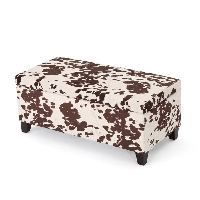Storage Ottoman - Brown Multi Fabric for Living Room