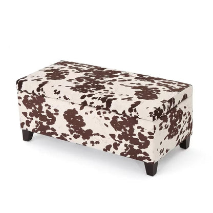 Storage Ottoman - Brown Multi Fabric for Living Room