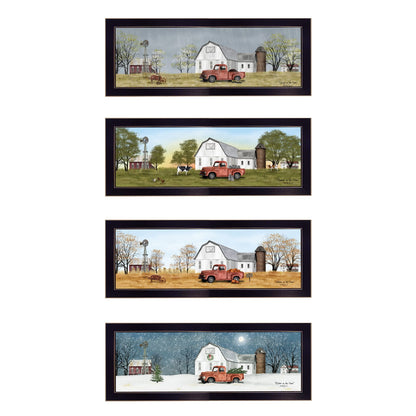 Black Frame Four Seasons Vignette Wall Art -