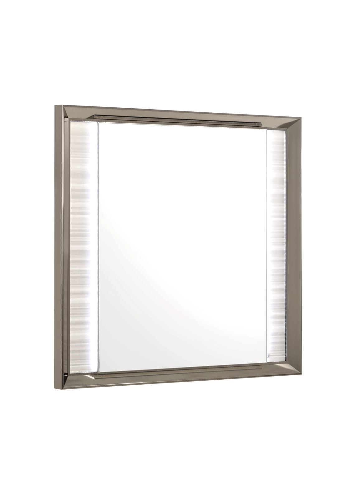 STAR WHITE MIRROR WITH LED - Modern Vanity Mirror with Storage